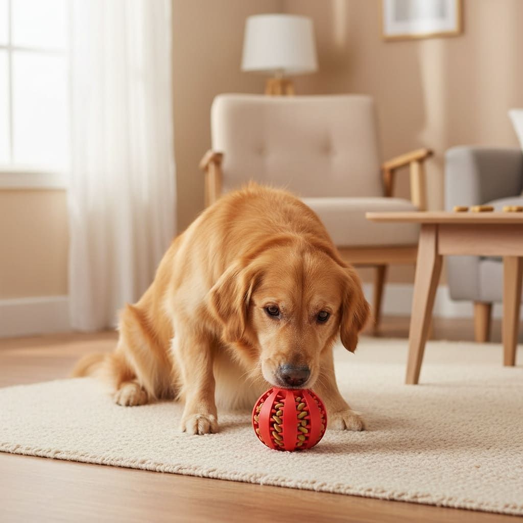 Interactive Dog Chew Toy for Small Breeds - Durable Rubber Treat Dispensing view 4