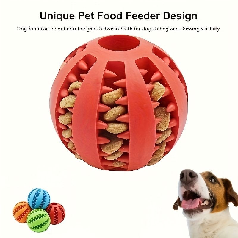 Interactive Dog Chew Toy for Small Breeds - Durable Rubber Treat Dispensing view 5