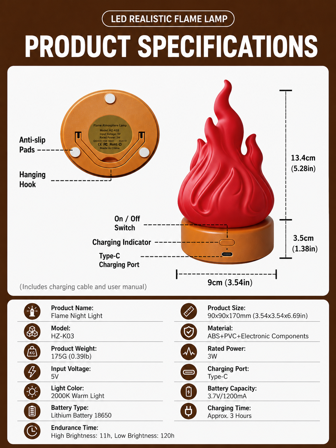 Bring the cozy, flickering charm of a realistic flame to any space with this view 2