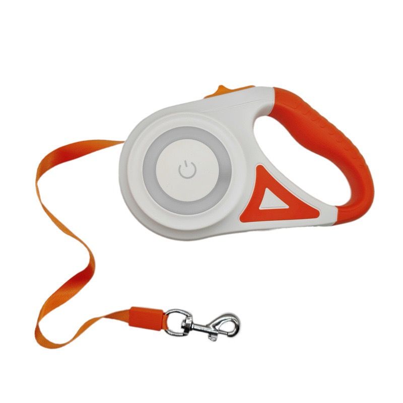 Illuminated Retractable Dog Leash with Touch-Control Brake and RGB Breathing Light view 10