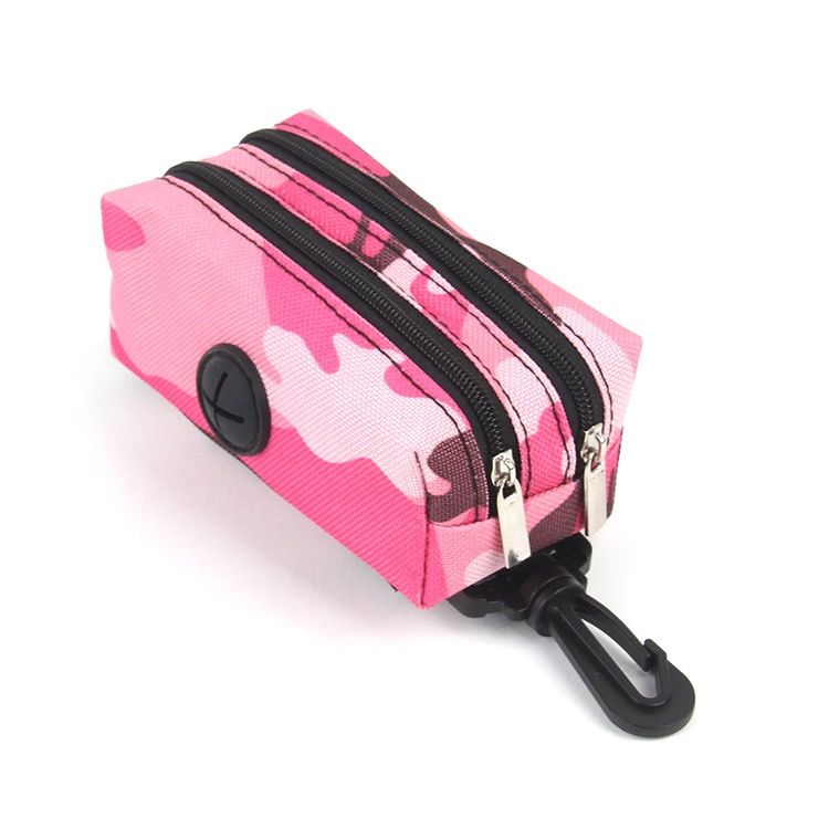 Dual-Zipper Camo Pet Waste Bag Dispenser Carrier with Key Pocket – Lightweight — image 1