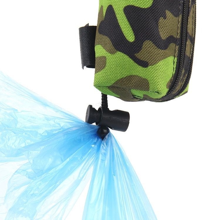 Dual-Zipper Camo Pet Waste Bag Dispenser Carrier with Key Pocket – Lightweight view 10