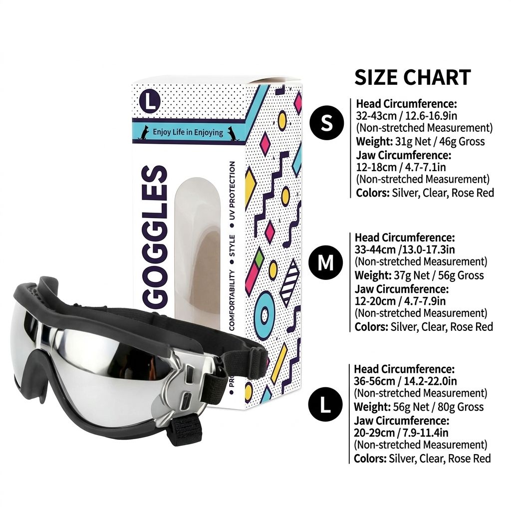 Dog Goggles Sunglasses for Medium Large Dogs view 2