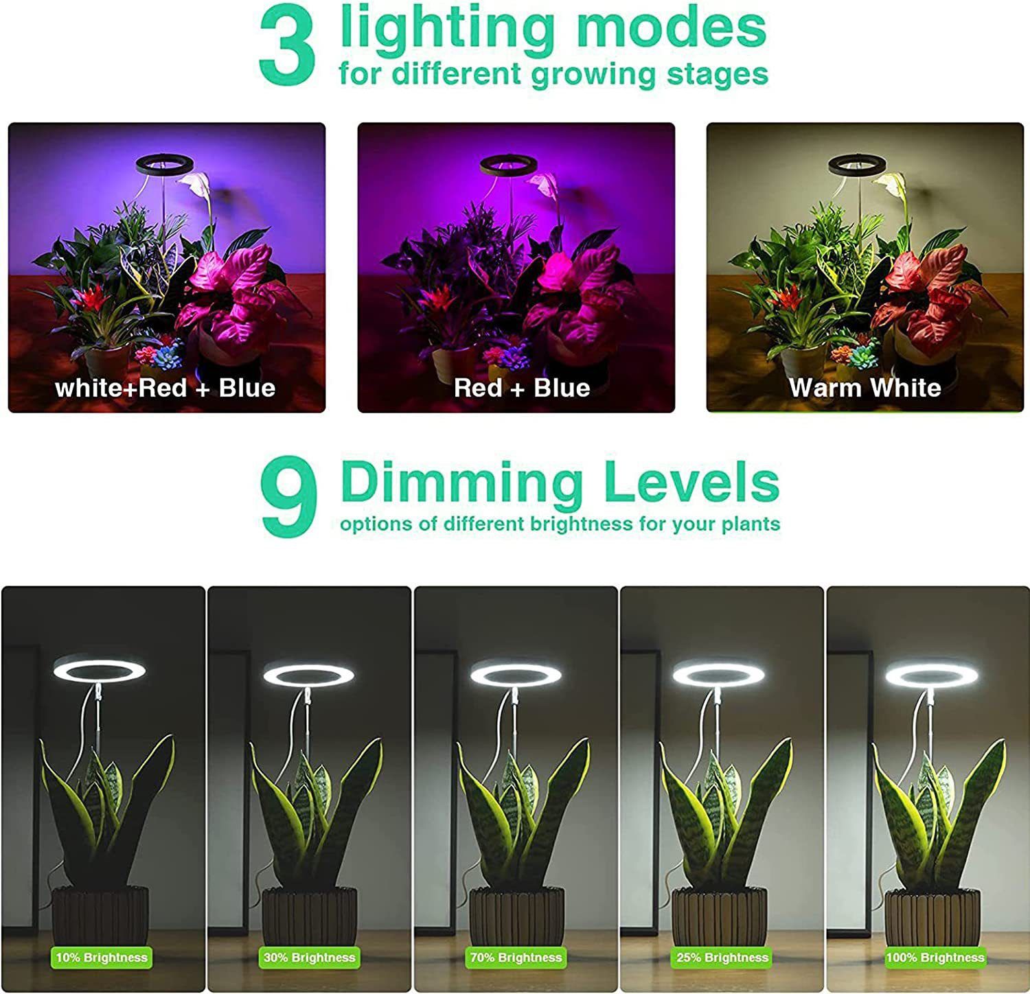 Angel Halo Ring LED Plant Grow Light view 8