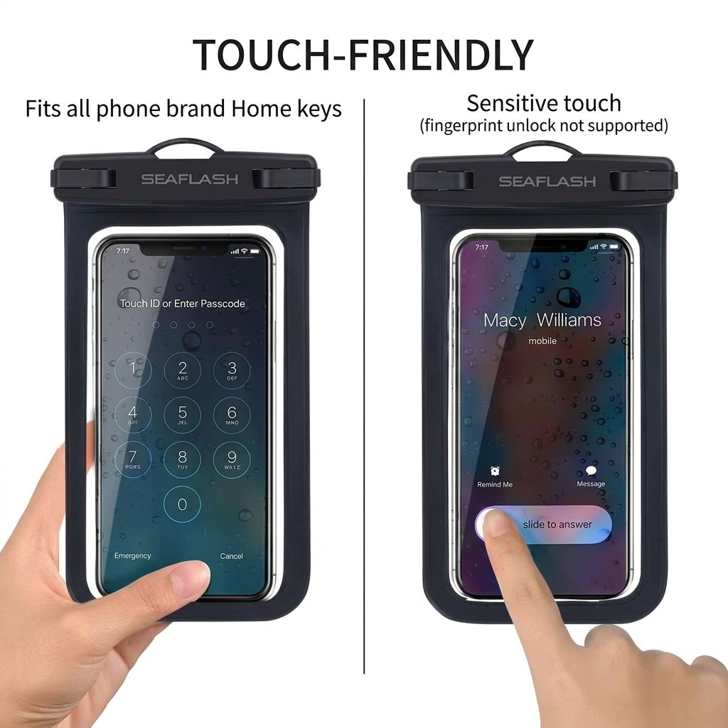 Universal Waterproof Phone Pouch IPX8 Underwater Dry Bag with Touchscreen view 7