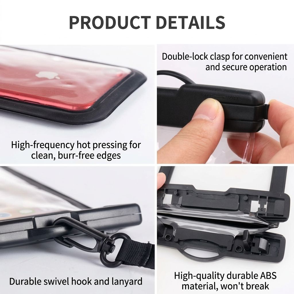 Universal Waterproof Phone Pouch IPX8 Underwater Dry Bag with Touchscreen view 8