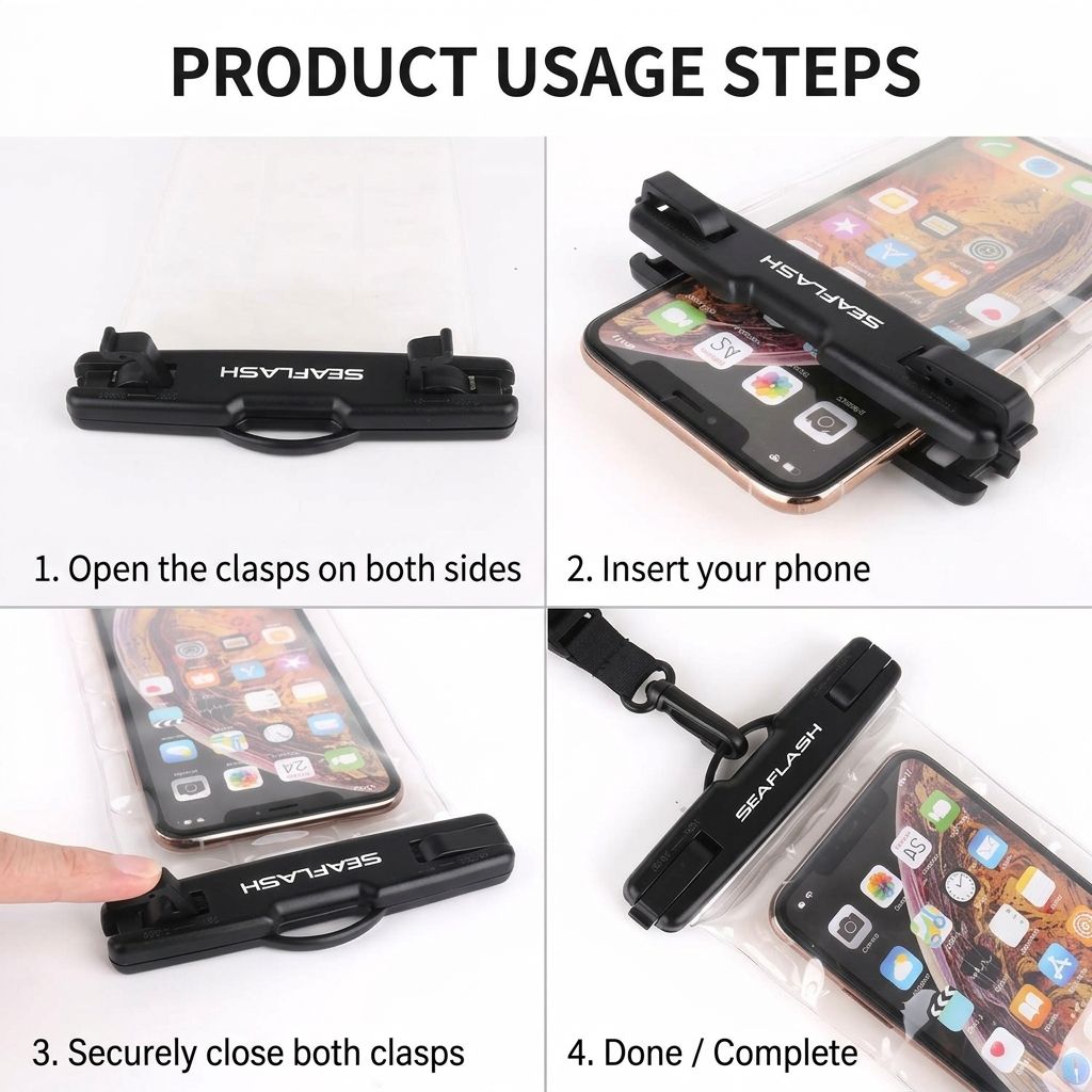 Universal Waterproof Phone Pouch IPX8 Underwater Dry Bag with Touchscreen view 6
