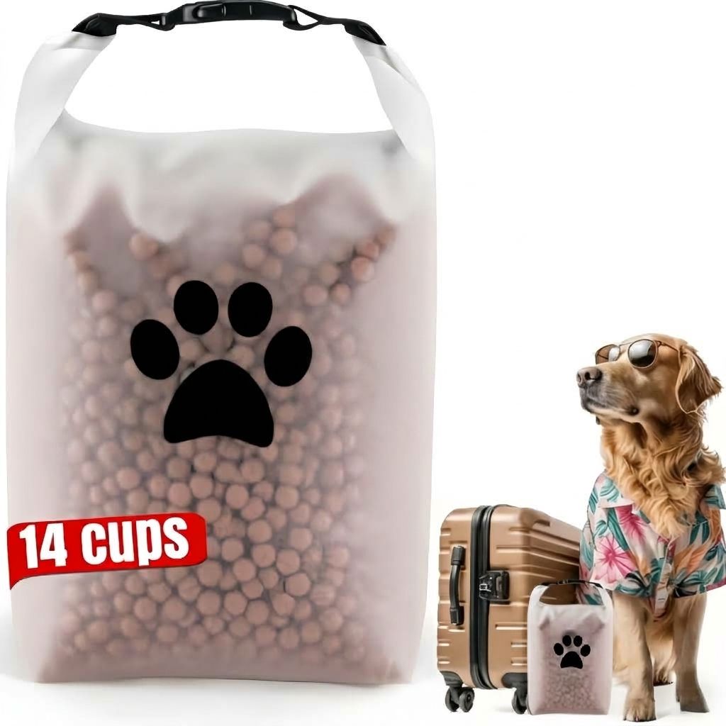 Portable Pet Food Travel Storage Bag Roll-Top Sealed Moisture-Proof Food view 9