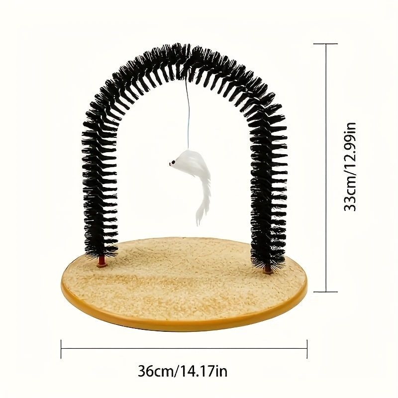 Cat Arch Groomer & Self-Scratching Toy – Interactive Massage view 3
