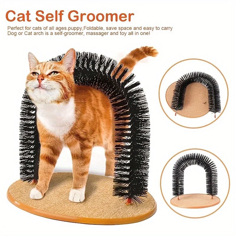 Cat Arch Groomer & Self-Scratching Toy – Interactive Massage view 5