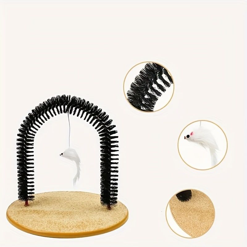 Cat Arch Groomer & Self-Scratching Toy – Interactive Massage view 6