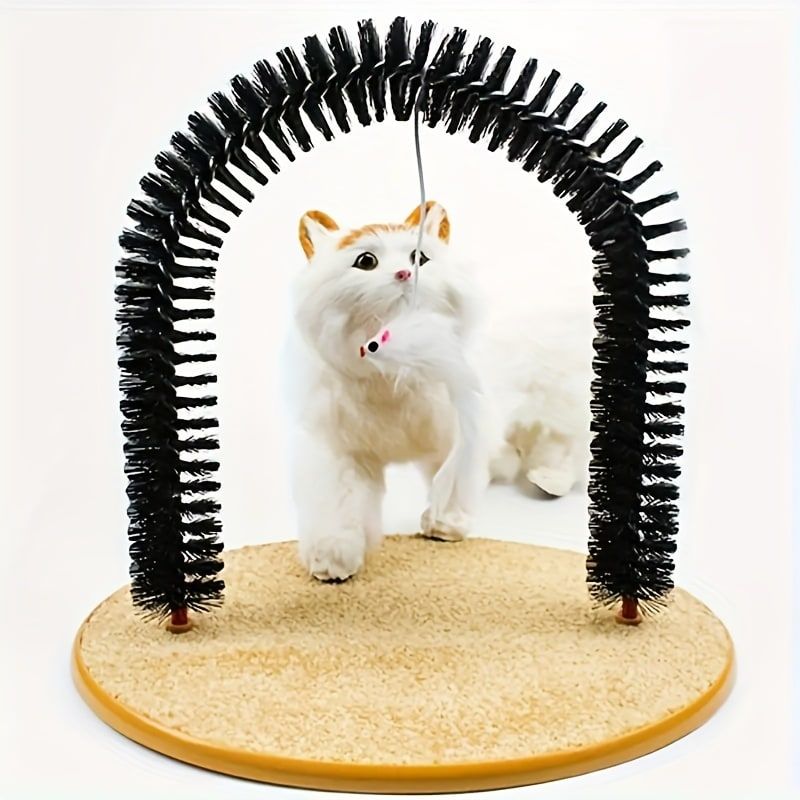 Cat Arch Groomer & Self-Scratching Toy – Interactive Massage view 8