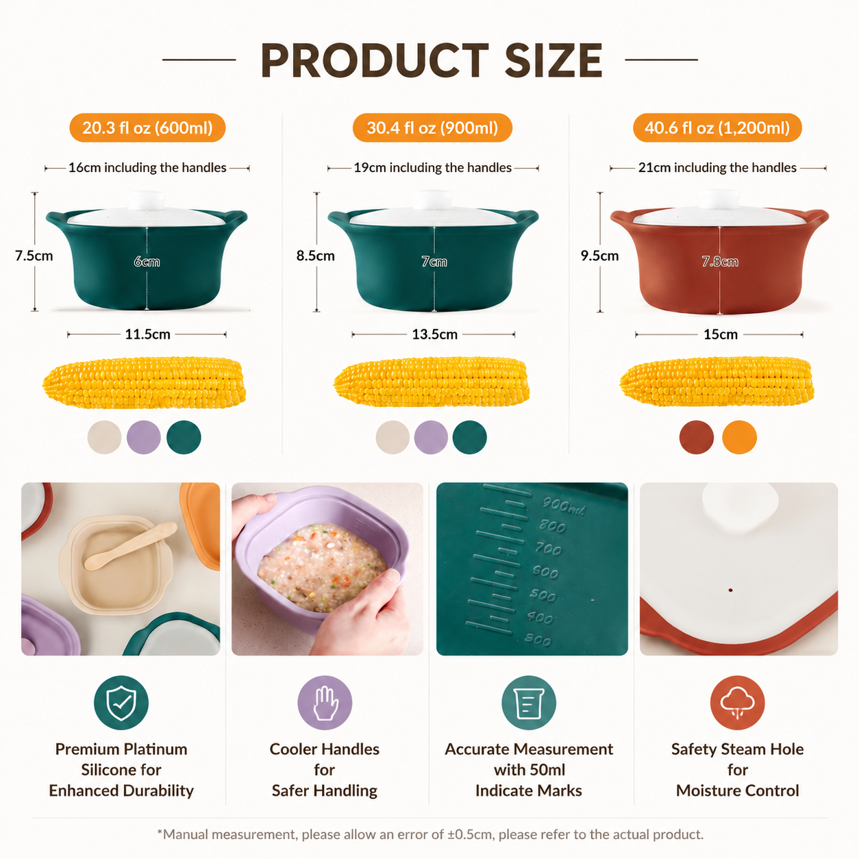 Multipurpose Platinum Silicone Steamer Pot – Food-Grade view 3