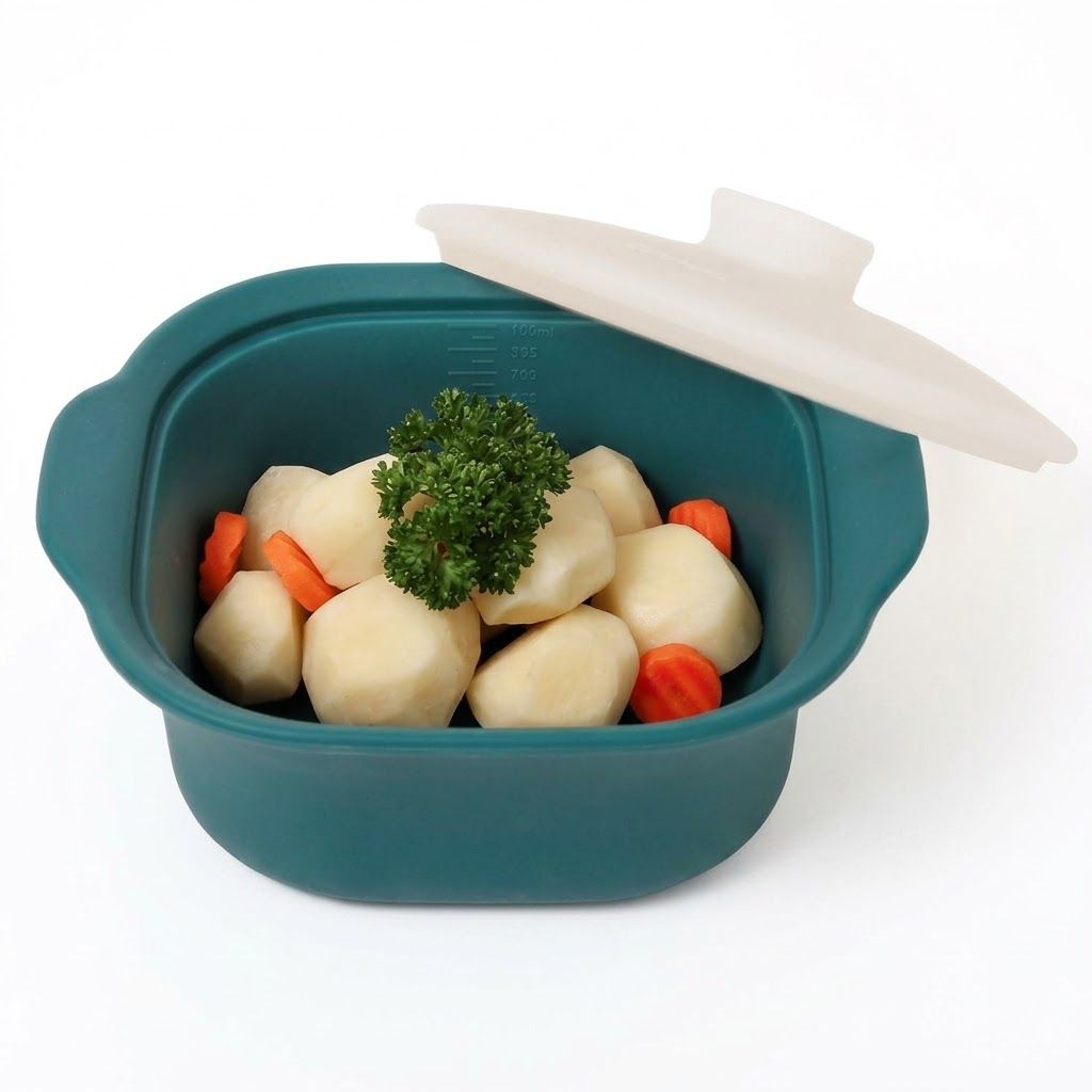Multipurpose Platinum Silicone Steamer Pot – Food-Grade view 11