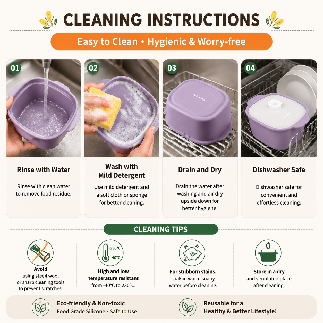 Multipurpose Platinum Silicone Steamer Pot – Food-Grade view 5