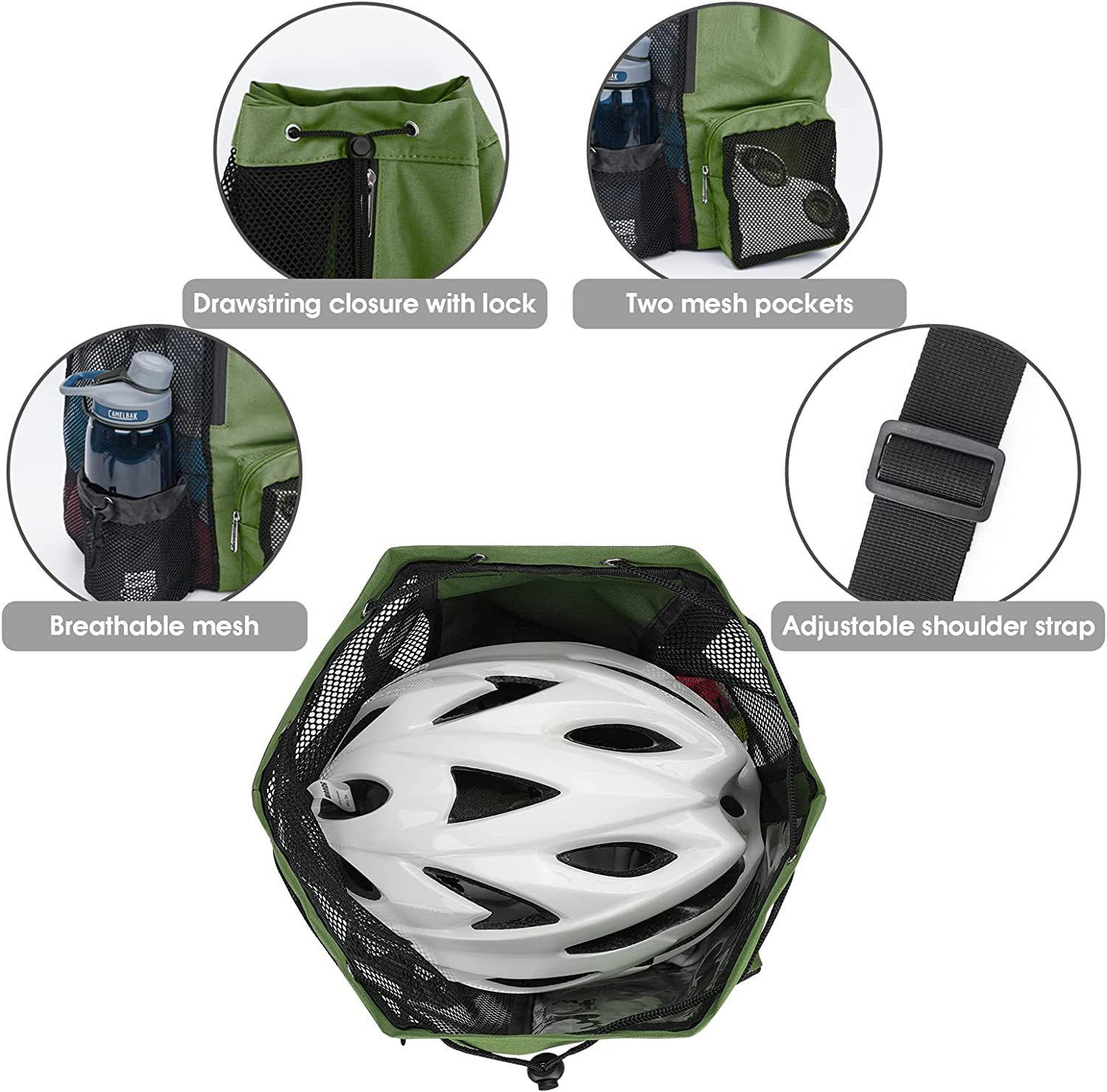 Drawstring Mesh Backpack for Gym view 3