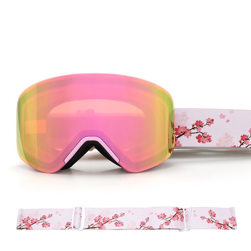 New Magnetic Ski Goggles with Cylindrical Lens view 11