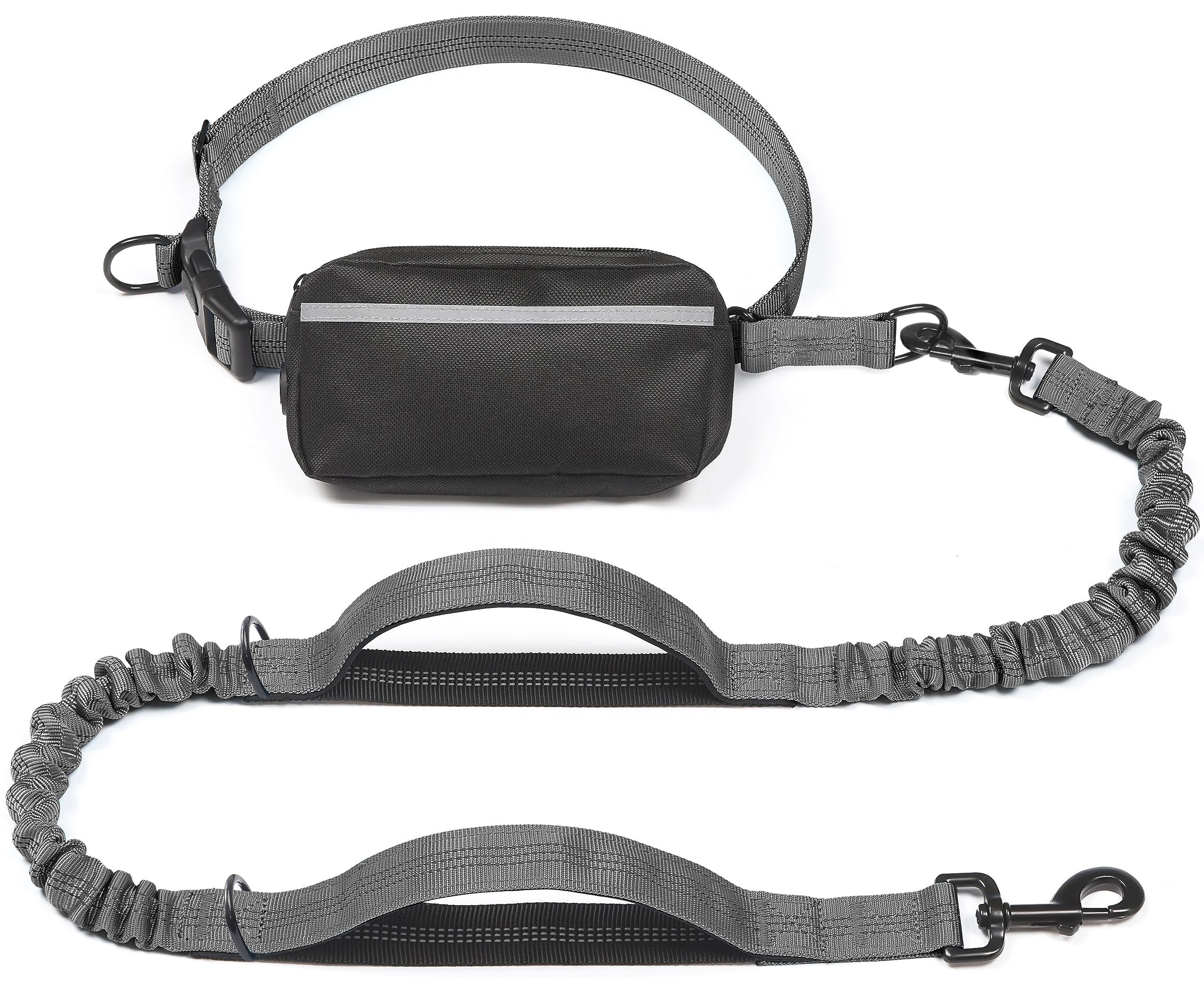 Hands-Free Dog Leash Set with Waist Belt and Storage Pouch view 5