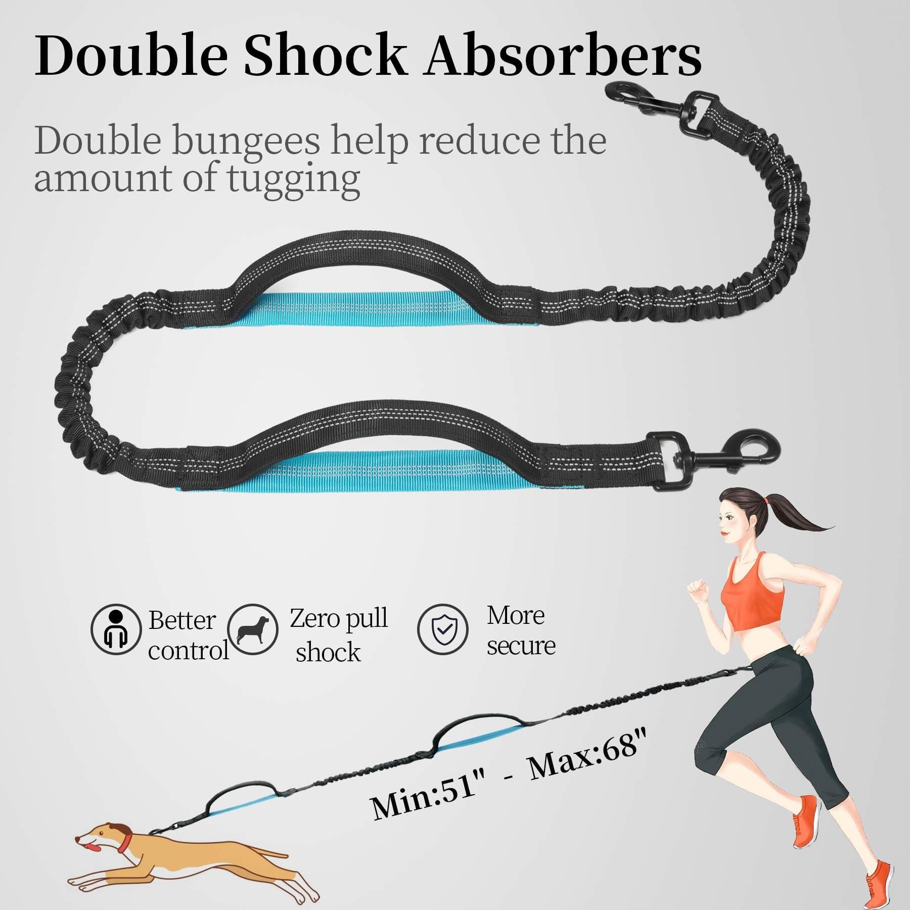 Hands-Free Dog Leash Set with Waist Belt and Storage Pouch view 10