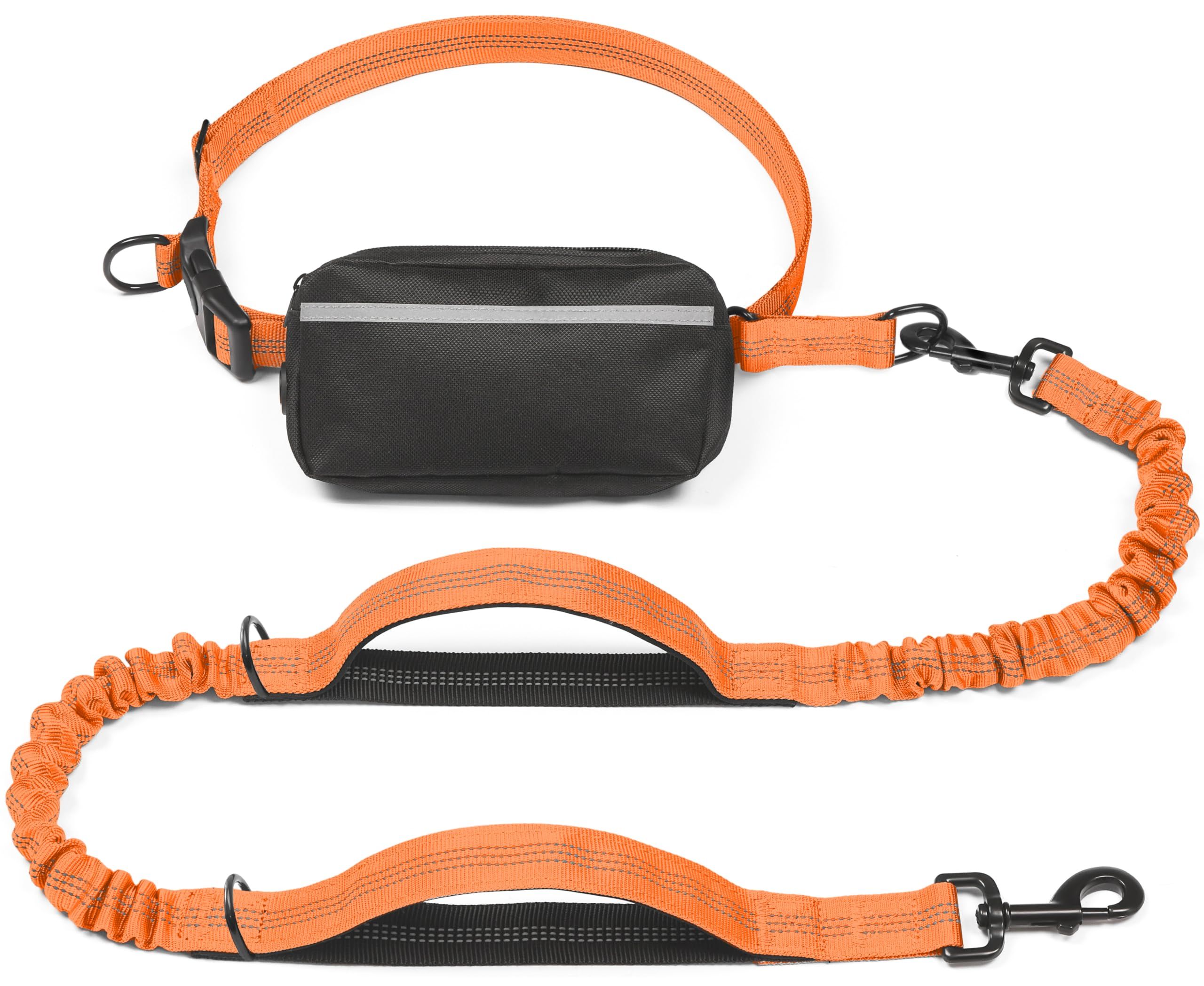 Hands-Free Dog Leash Set with Waist Belt and Storage Pouch view 5