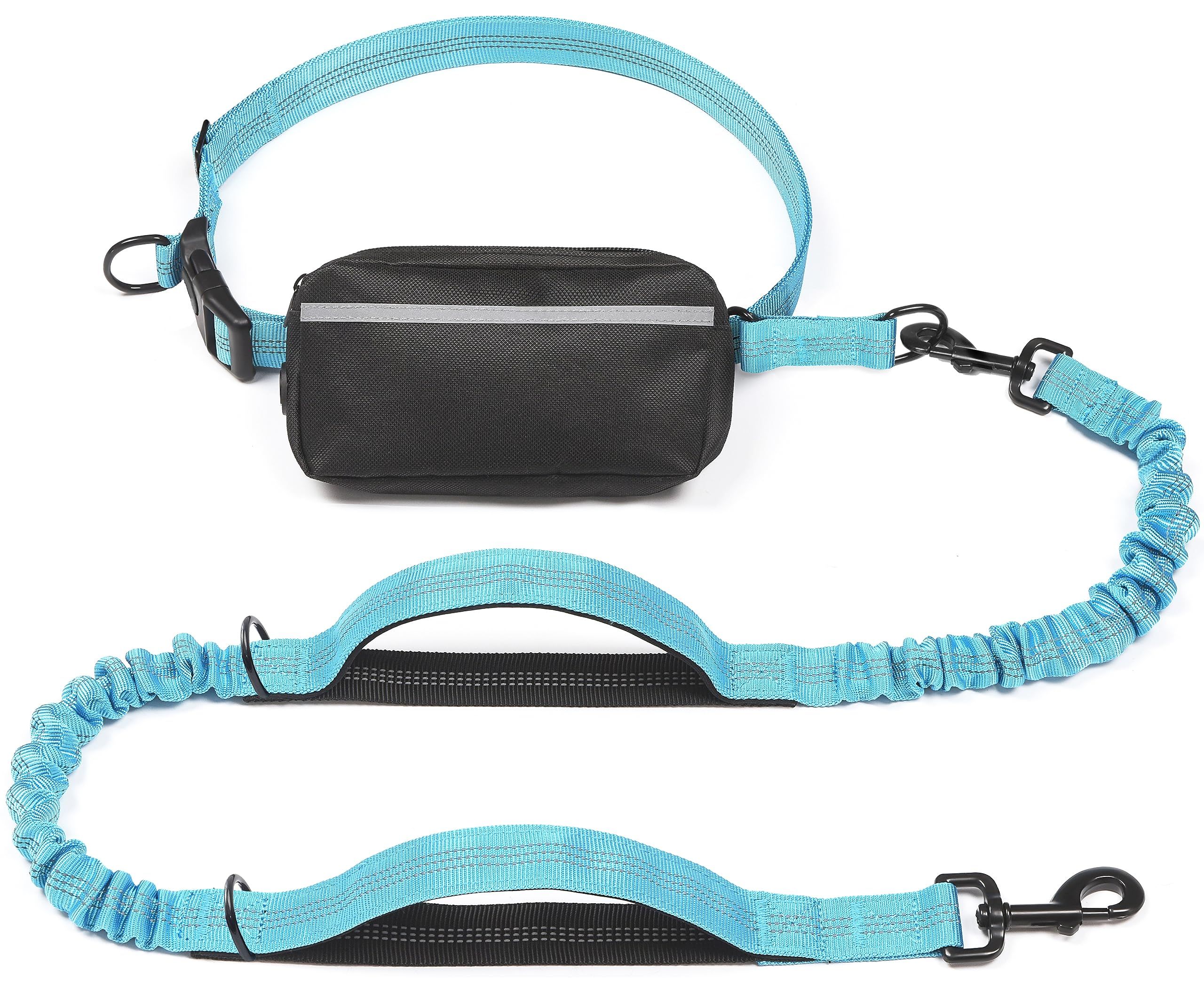 Hands-Free Dog Leash Set with Waist Belt and Storage Pouch view 7