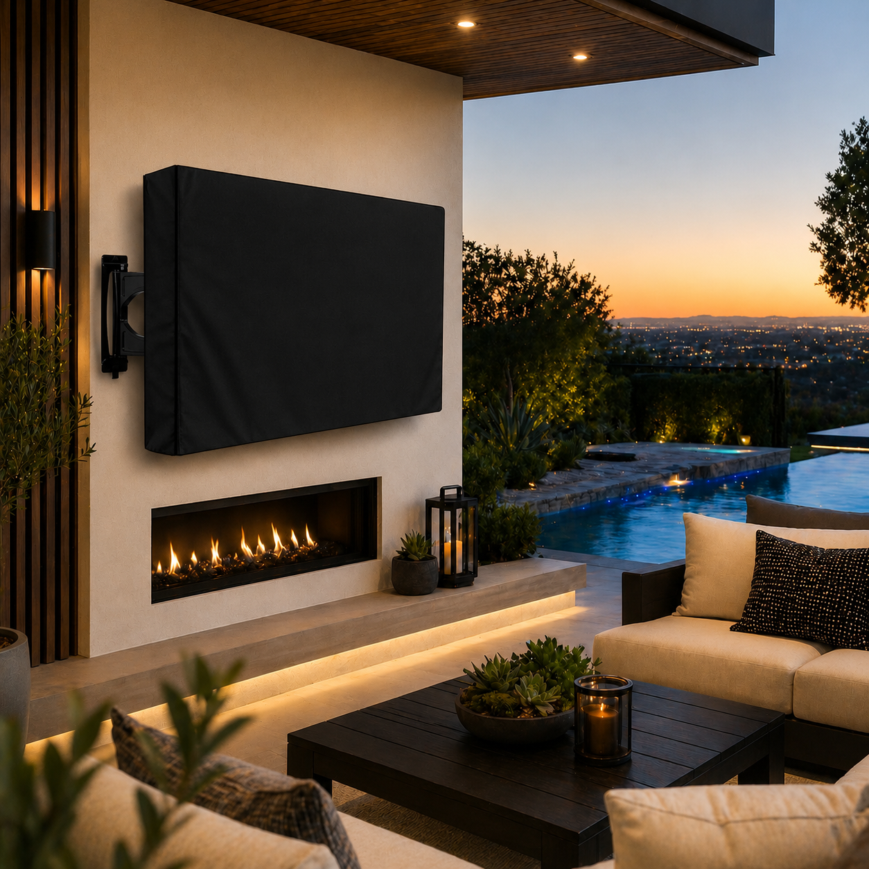 Weatherproof Outdoor TV Cover for Wall-Mounted Flat Screens – Waterproof view 8