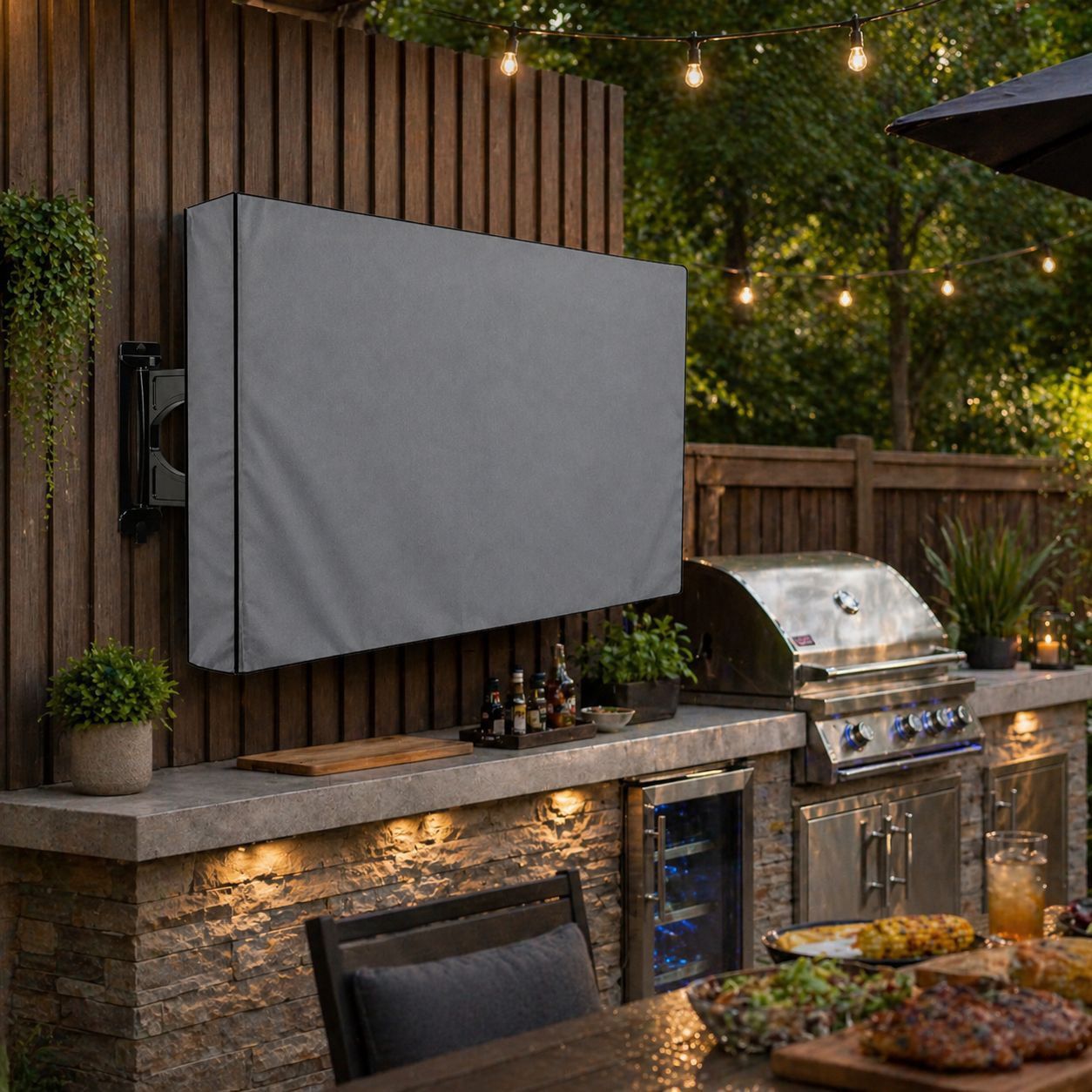 Weatherproof Outdoor TV Cover for Wall-Mounted Flat Screens – Waterproof — image 1