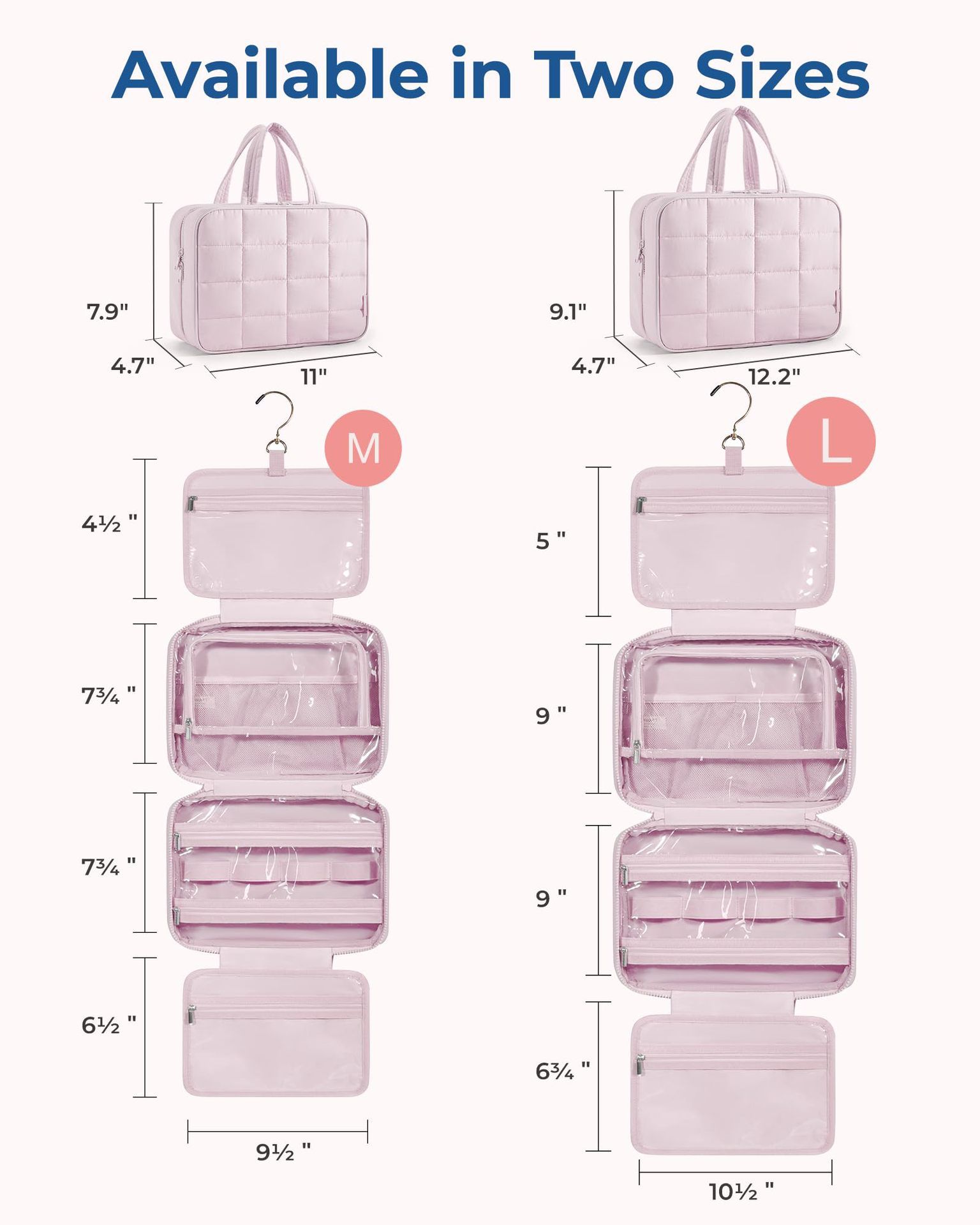 Large Capacity Hanging Travel Toiletry Bag with Jewelry Organizer view 2