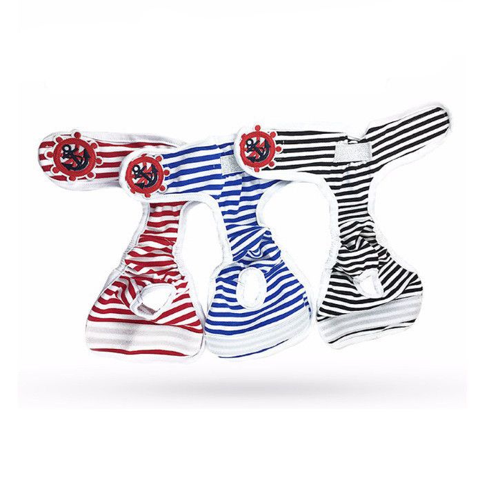 Washable Dog Physiological Underwear with Nautical Striped Design view 4