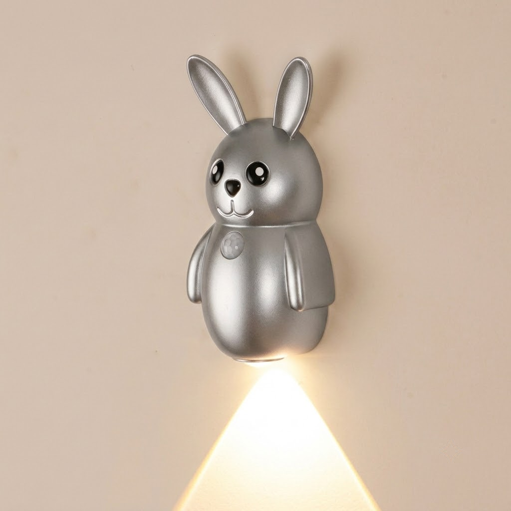 Adorable Cartoon Rabbit LED Motion Sensor Wall Light view 13