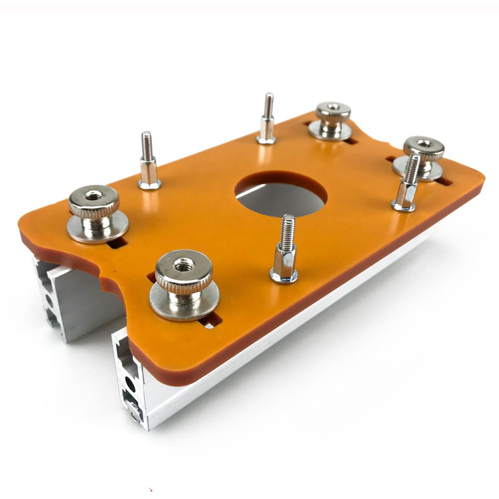 Multi-Function Router Slotting Jig with Adjustable Base for Woodworking Trimming