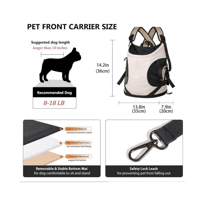 Versatile Front-Facing Pet Carrier Backpack with Breathable Mesh and Safety view 2
