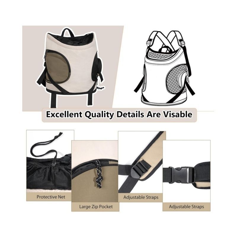 Versatile Front-Facing Pet Carrier Backpack with Breathable Mesh and Safety view 3