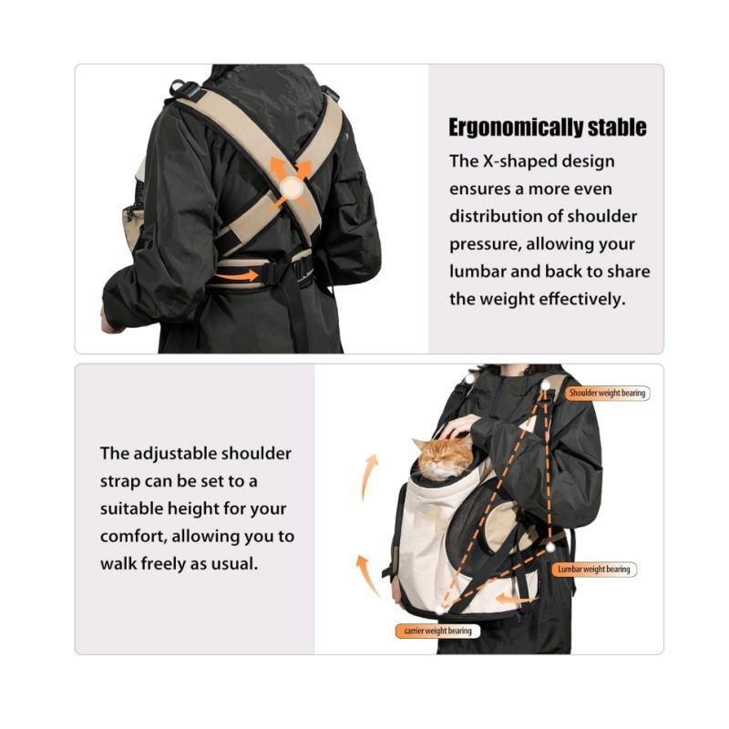 Versatile Front-Facing Pet Carrier Backpack with Breathable Mesh and Safety view 4