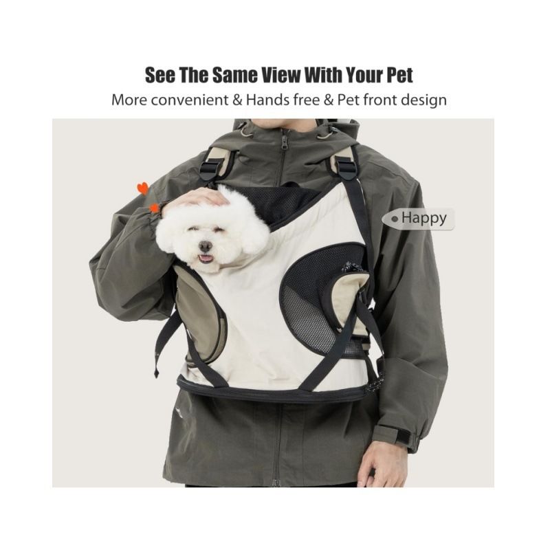 Versatile Front-Facing Pet Carrier Backpack with Breathable Mesh and Safety view 5
