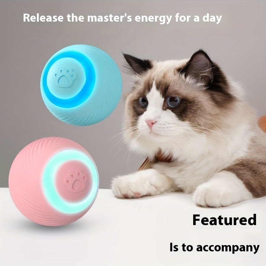 Interactive Rolling Cat Toy Ball with Automatic Movement view 4