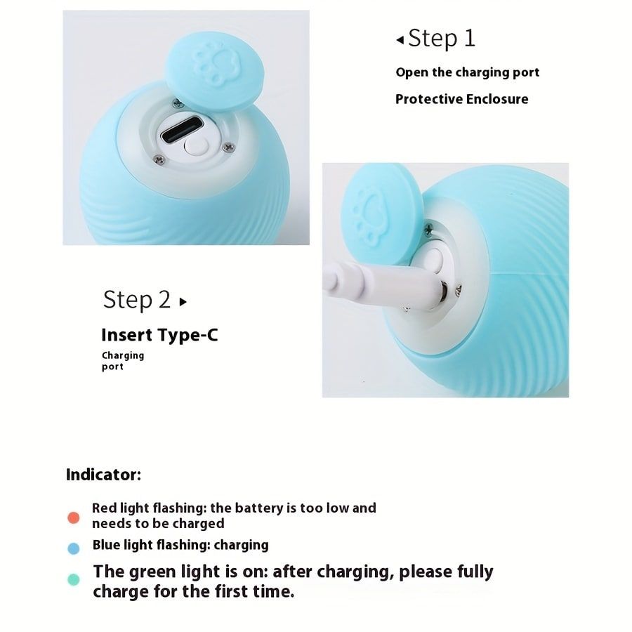 Interactive Rolling Cat Toy Ball with Automatic Movement view 8