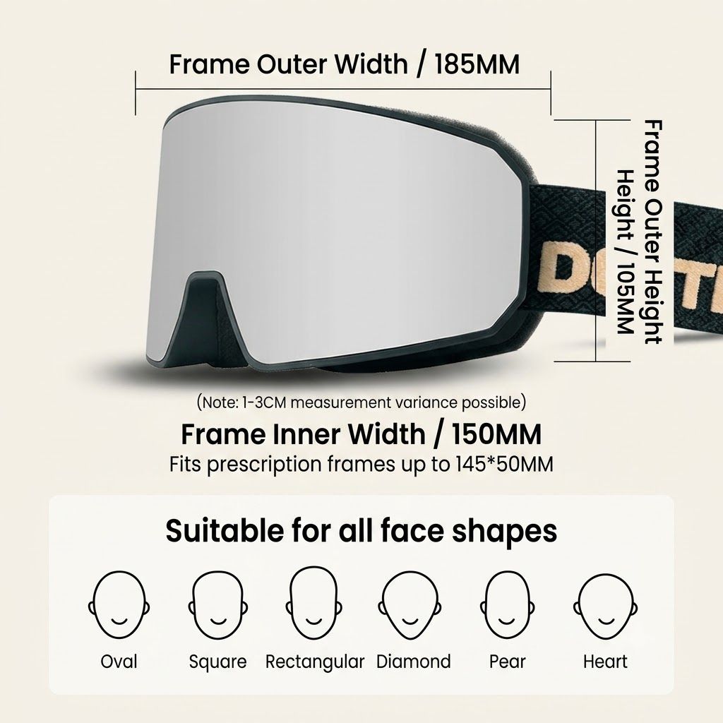 DOTUGE DGZ-Z11 Ski Goggles with Italian REVO Coating view 2