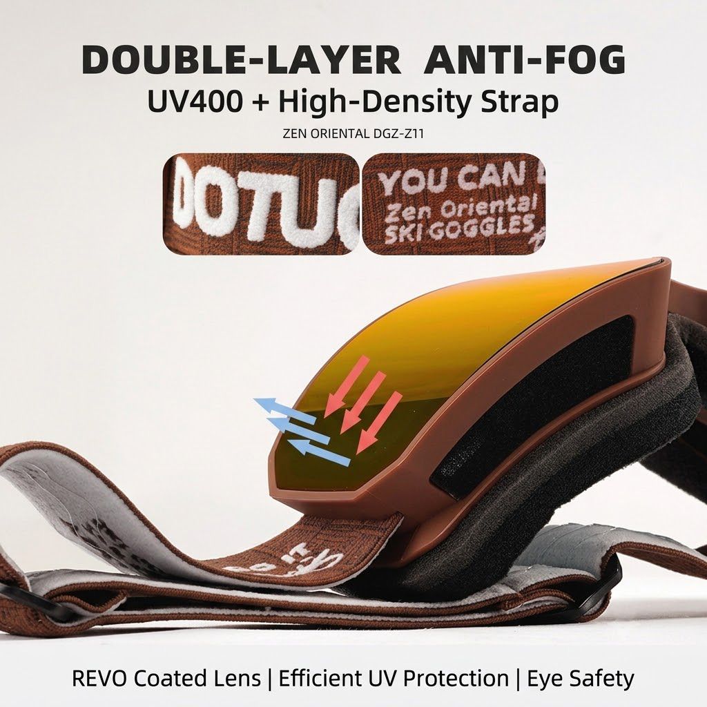DOTUGE DGZ-Z11 Ski Goggles with Italian REVO Coating view 3