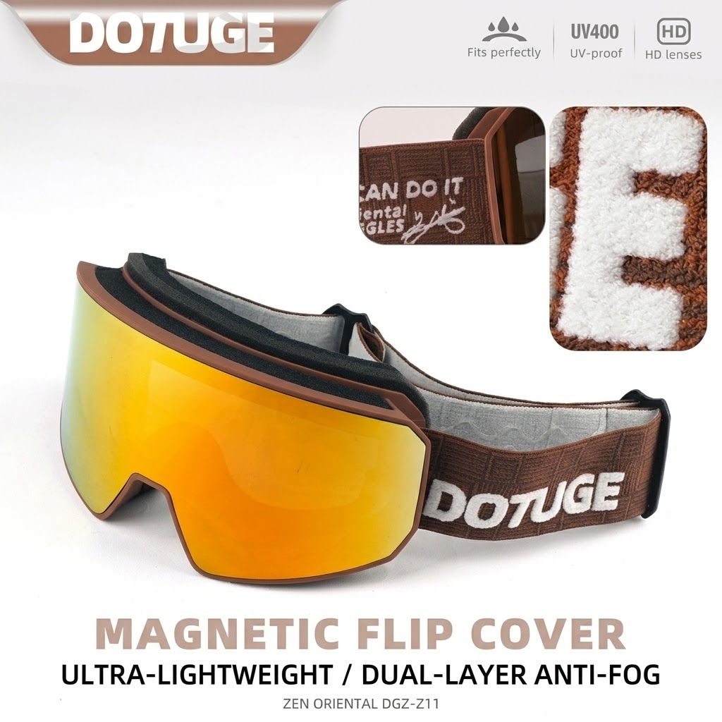 DOTUGE DGZ-Z11 Ski Goggles with Italian REVO Coating view 5