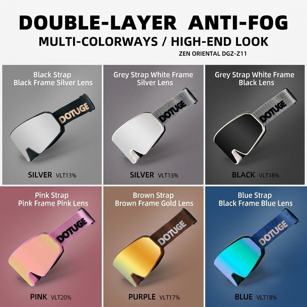 DOTUGE DGZ-Z11 Ski Goggles with Italian REVO Coating view 7