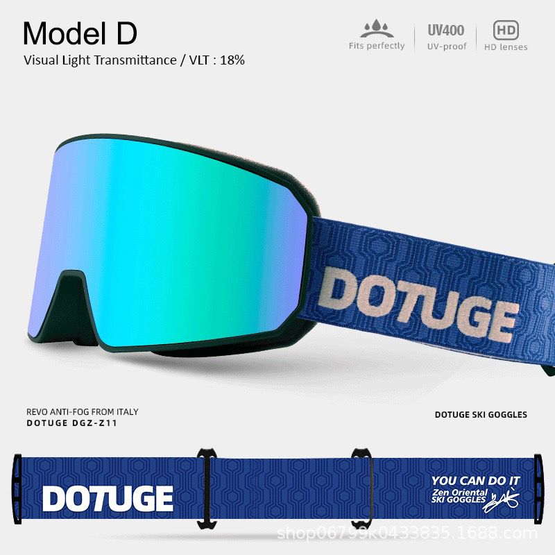 DOTUGE DGZ-Z11 Ski Goggles with Italian REVO Coating view 8