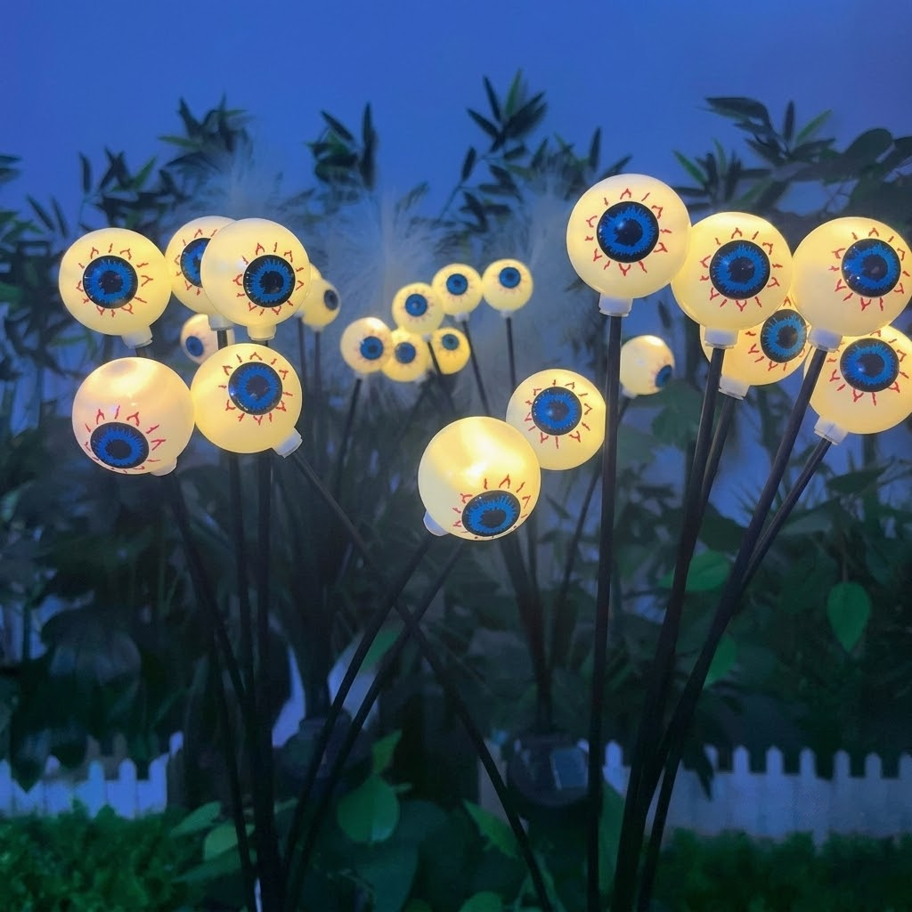 Solar Halloween Dancing Eyeball Stake Lights — image 1
