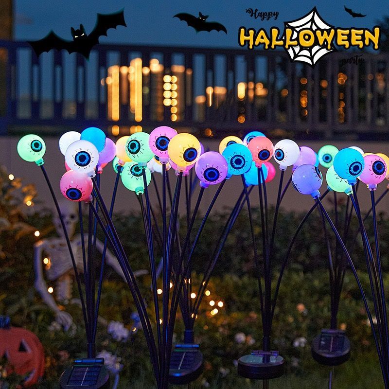 Solar Halloween Dancing Eyeball Stake Lights view 10