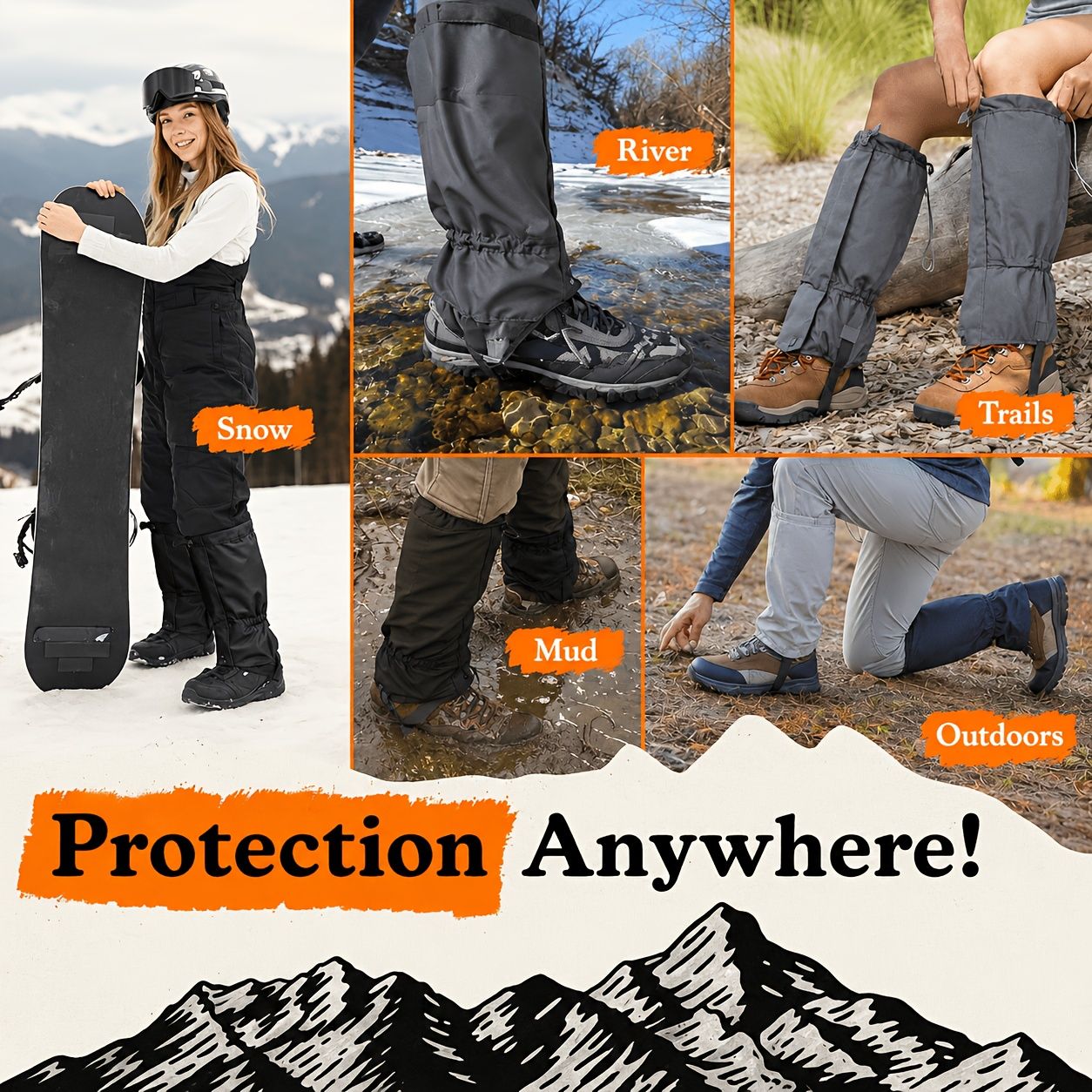 Outdoor Leg Gaiters for Hiking view 6