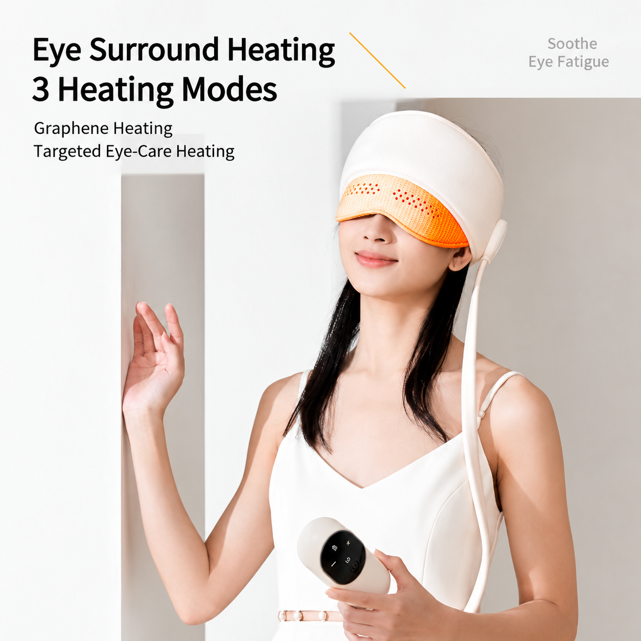 Head and Eye Wraparound Massager with Adjustable Strap and Handheld Controller view 7
