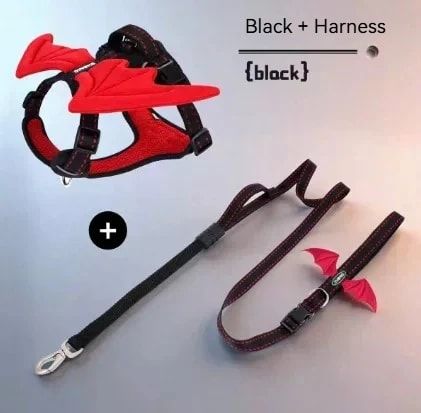 3D Angel and Devil Wing Harness and Leash Set for Cats and Dogs — image 1