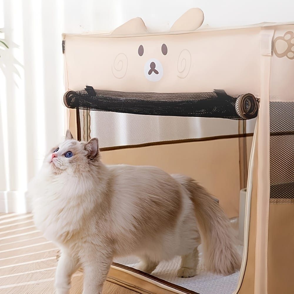 Foldable Pet Playpen with Zippered Top view 5