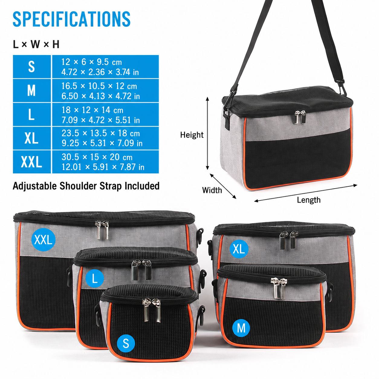 Compact Pet Carrier Sling Bag for Small Animals – Breathable Oxford Mesh view 3