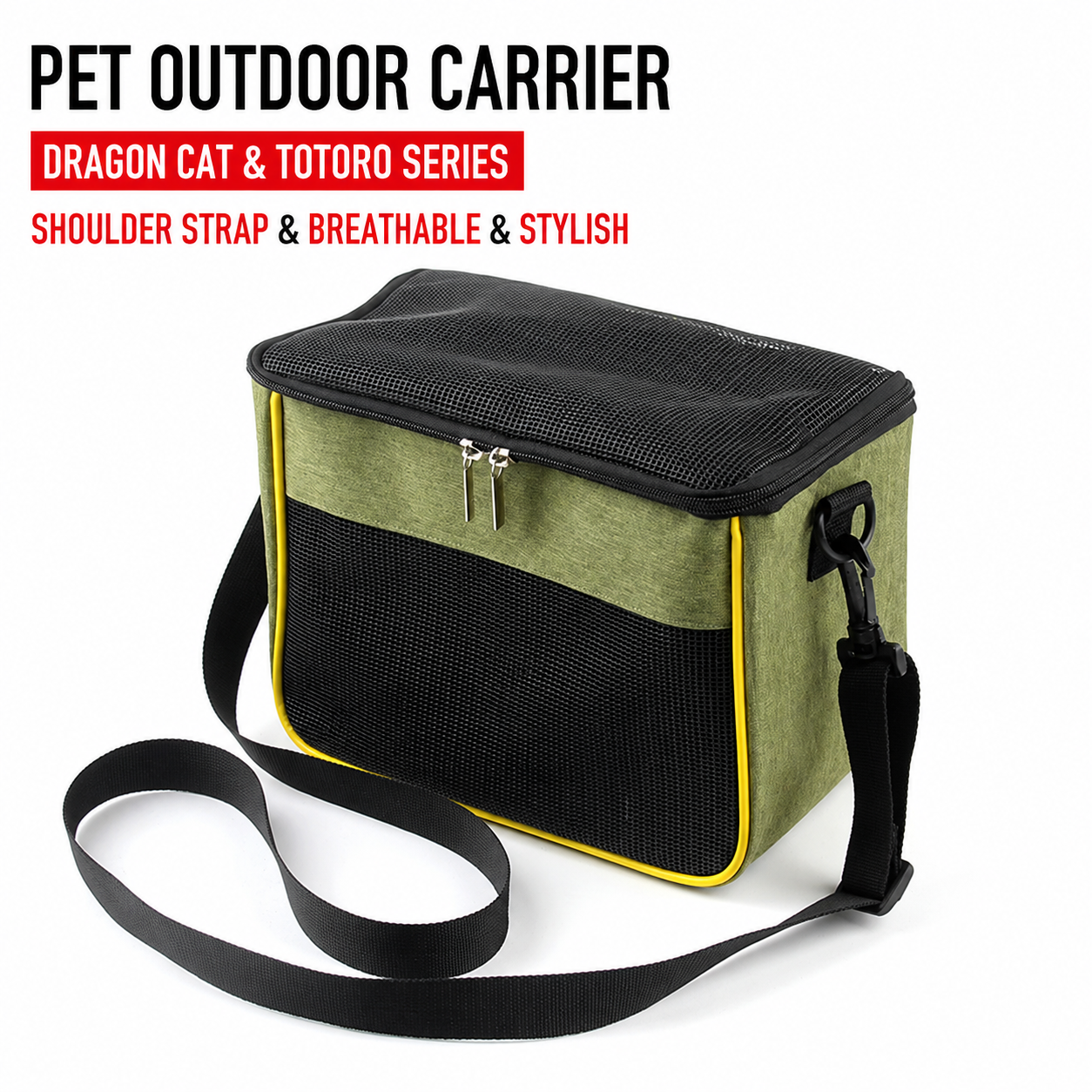 Compact Pet Carrier Sling Bag for Small Animals – Breathable Oxford Mesh view 5